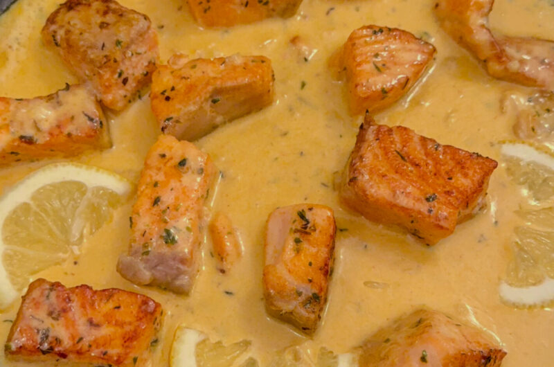 Zitronen Lachs in cremiger Parmesan Soße