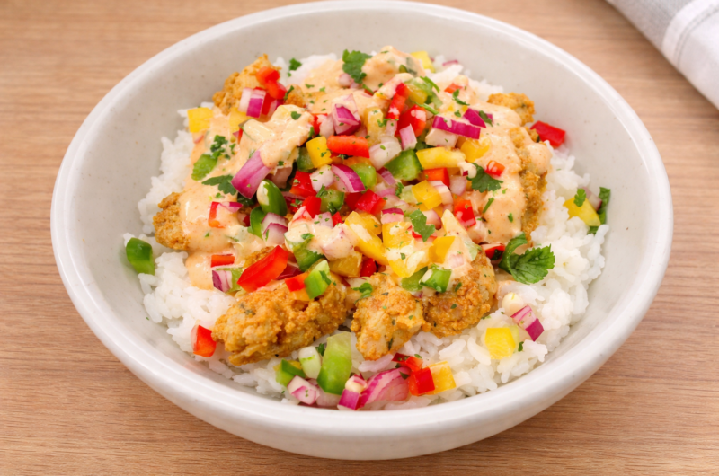 Chicken Tikka Bowl mit Reis